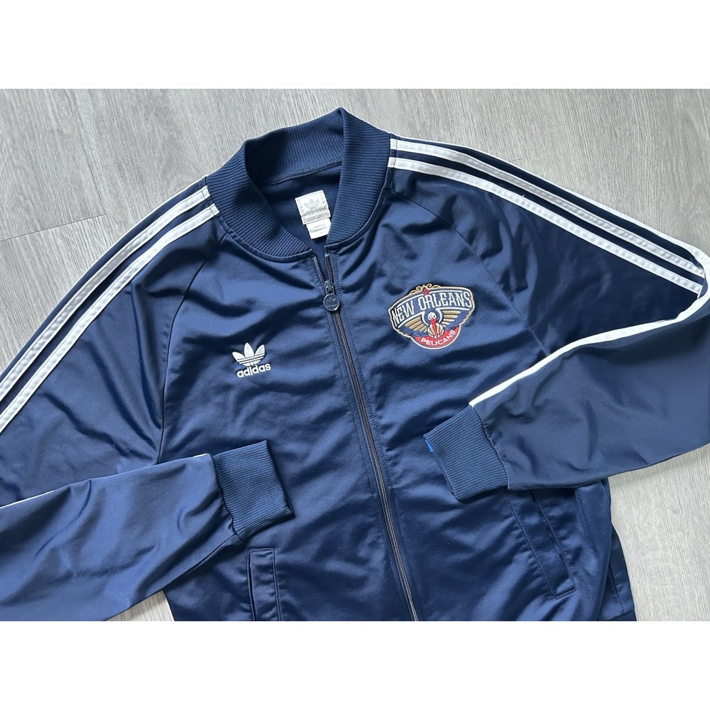 Adidas Trefoil New Orleans Pelicans Warm Up Track Jacket Mens Size Large